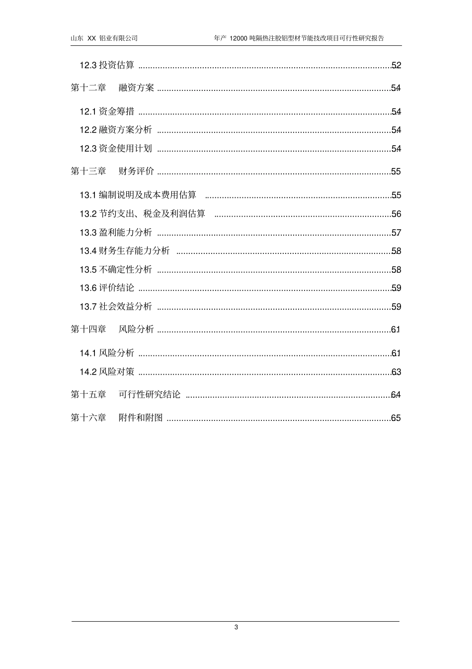 铝业有限公司年产12000吨隔热注胶铝型材节能技改项目可行性研究报告_第3页