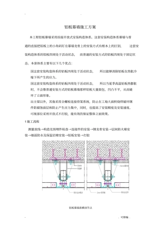 铝板幕墙建筑施工组织设计及对策