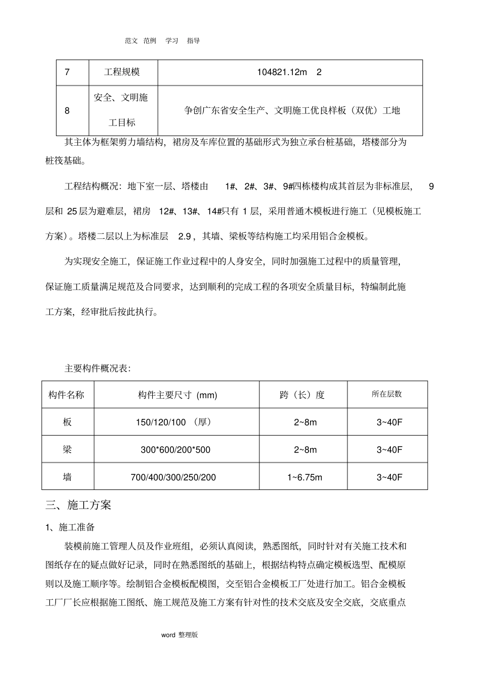 铝模专项工程施工组织方案_第3页