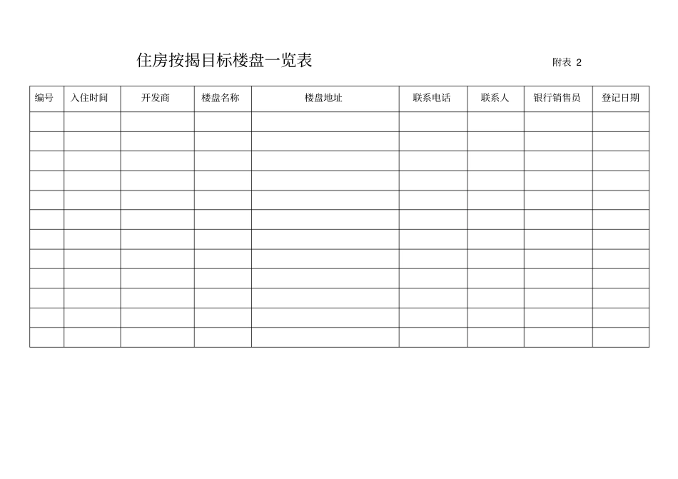 银行住房按揭项目管理表格_第3页