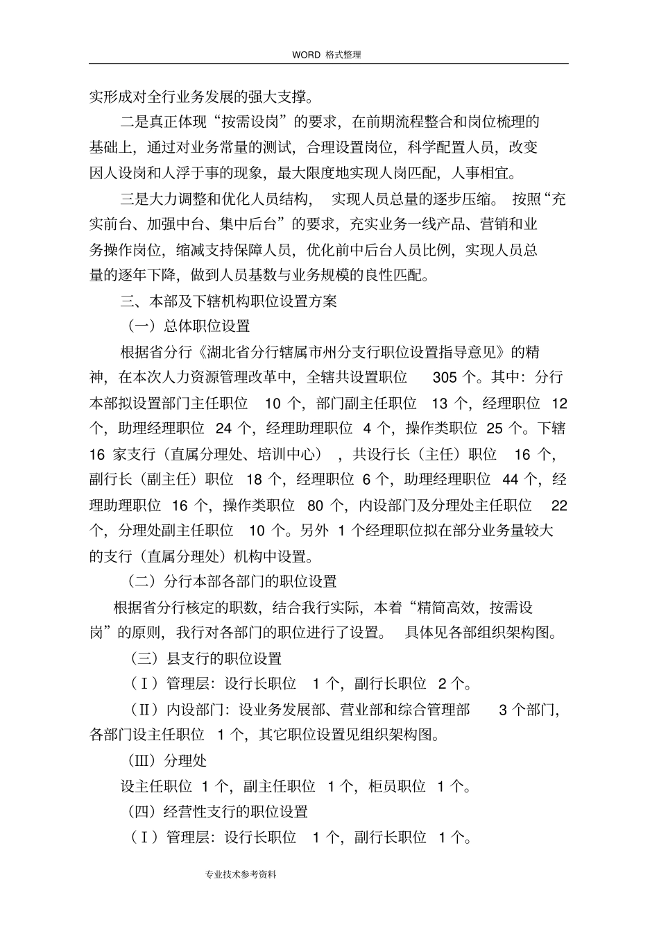 银行分行人力资源管理改革实施计划方案_第3页