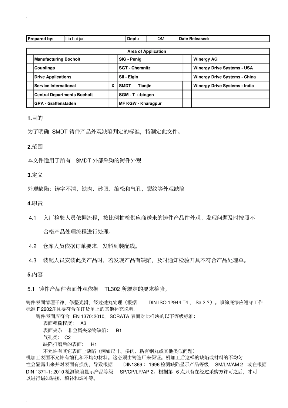 铸件缺陷判定标准_第1页