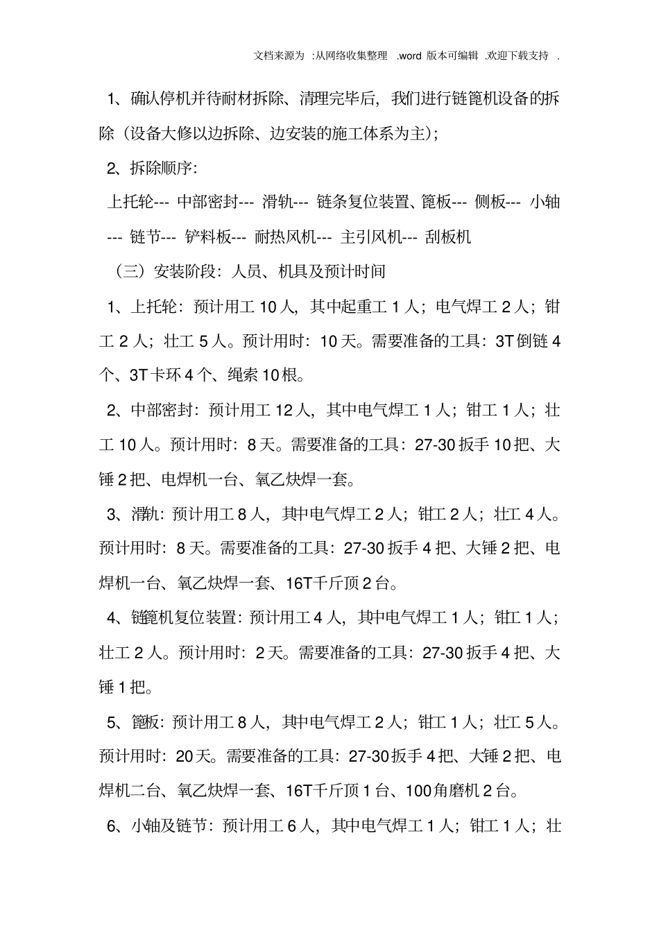 链篦机大修施工组织设计_第2页