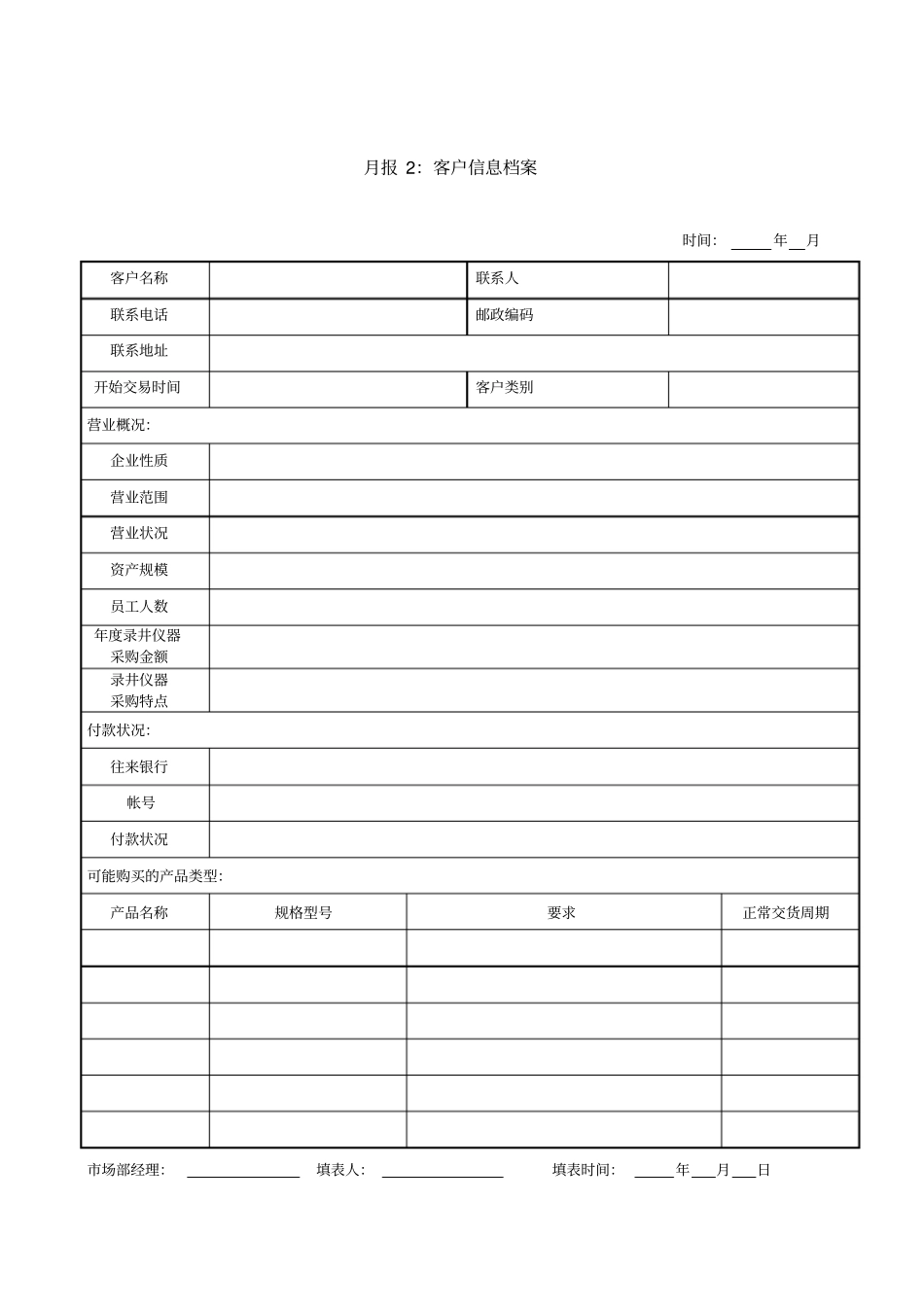 销售业务管理表格_第2页