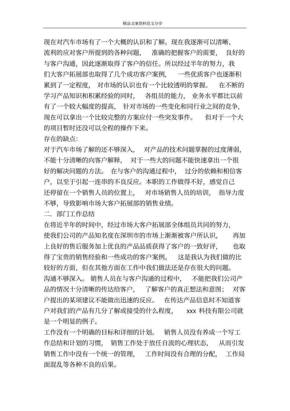 销售工作总结与计划的写法与范文-精品文案范文_第2页