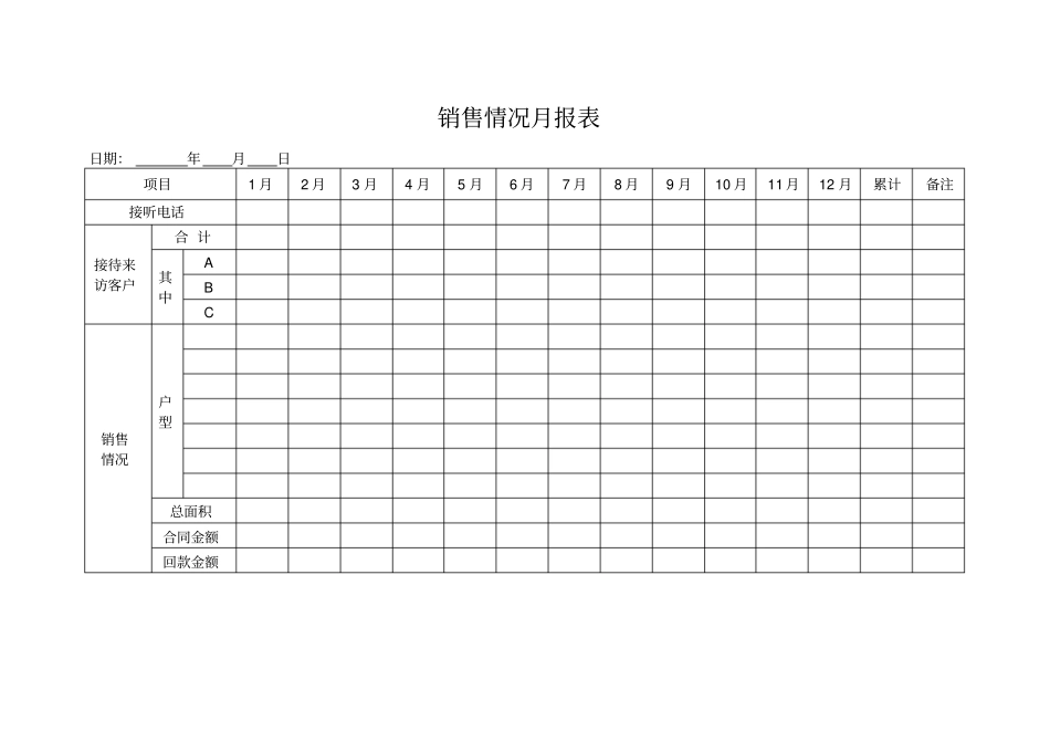 销售情况月报表_第1页