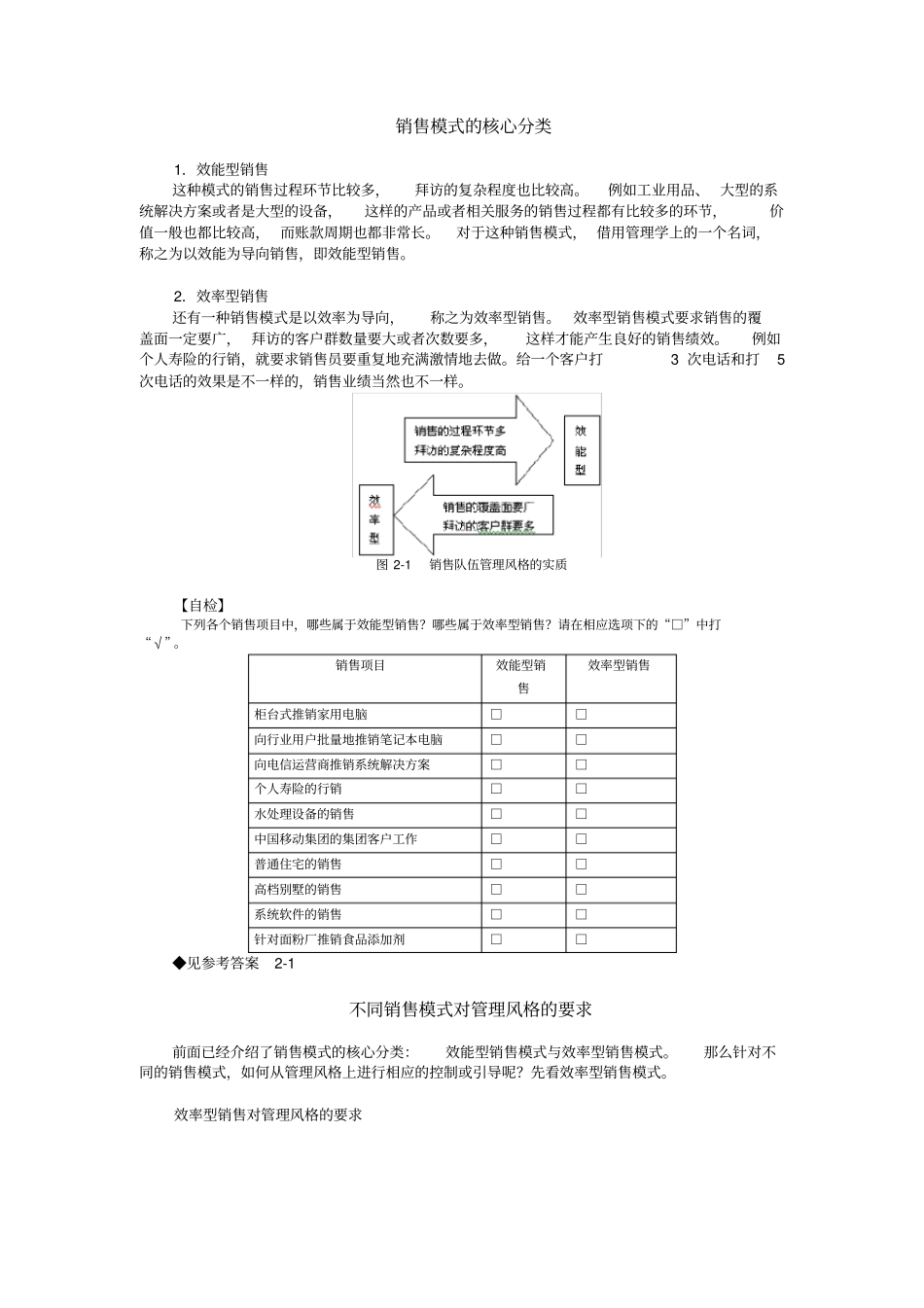 销售模式的核心分类_第1页