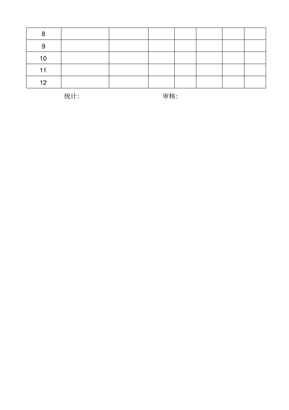 销售科管理目标月统计表_第2页