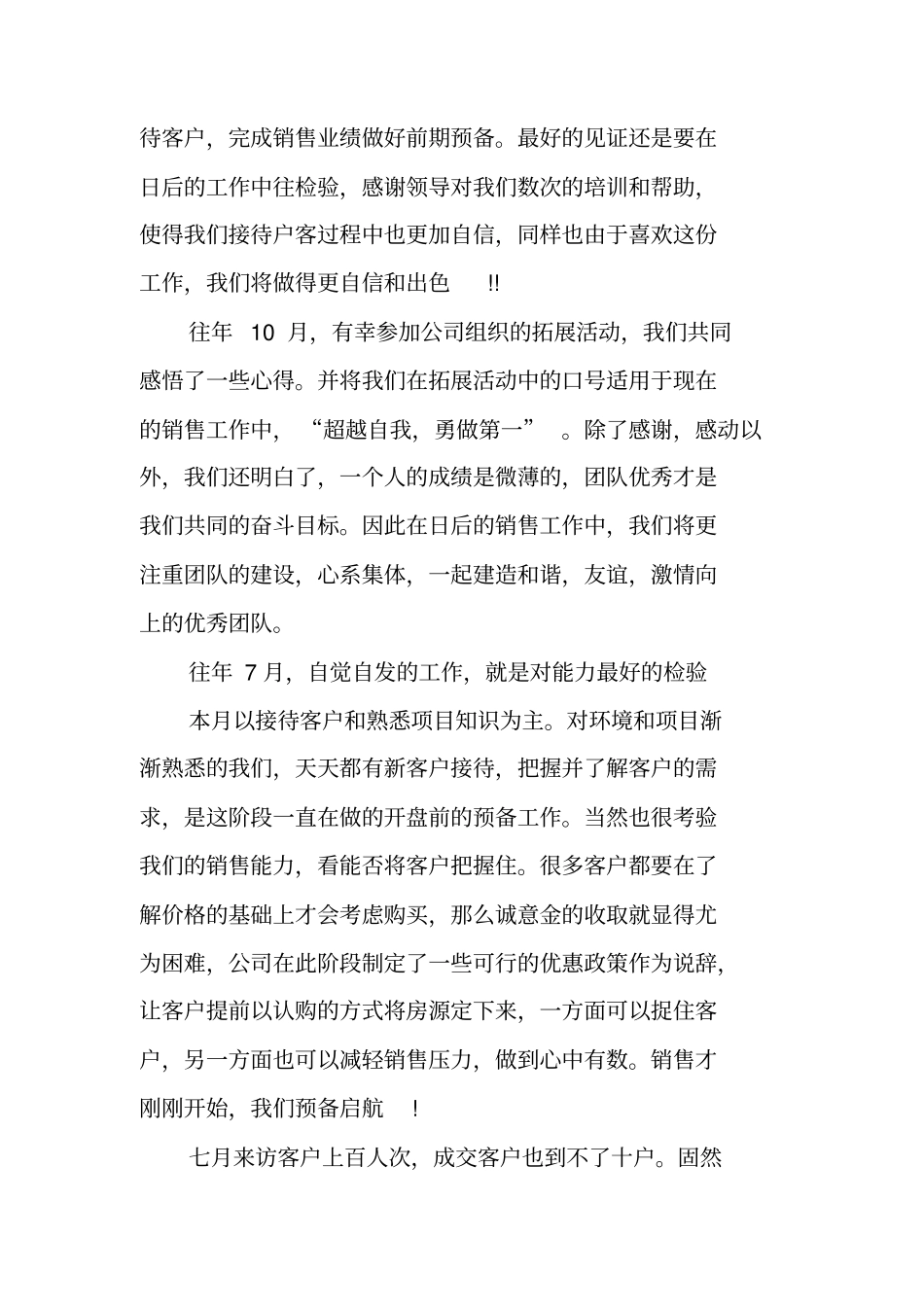 销售行业述职报告_第2页