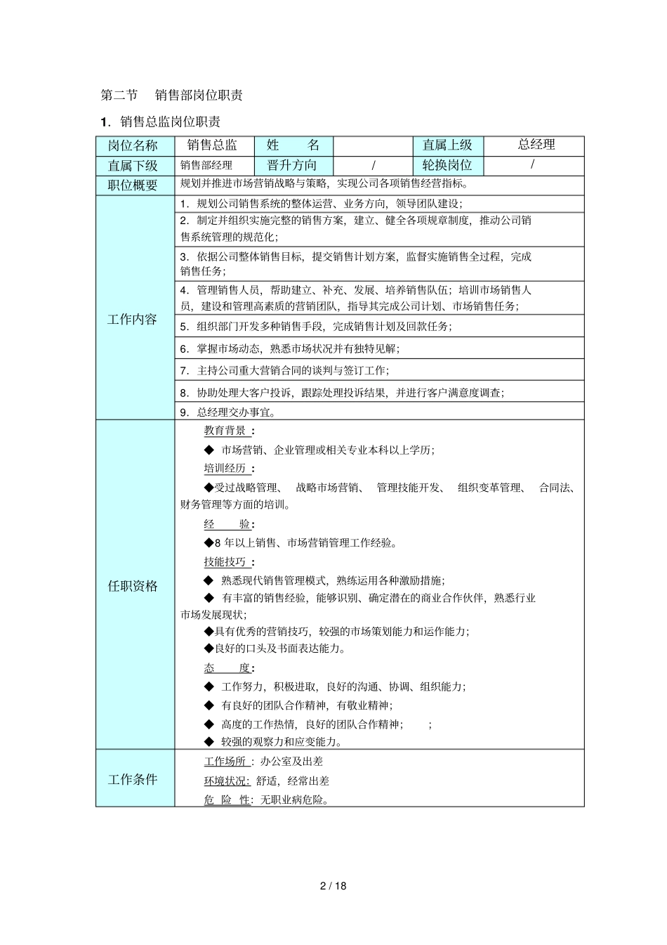 销售部管理流程及销售提成_第2页