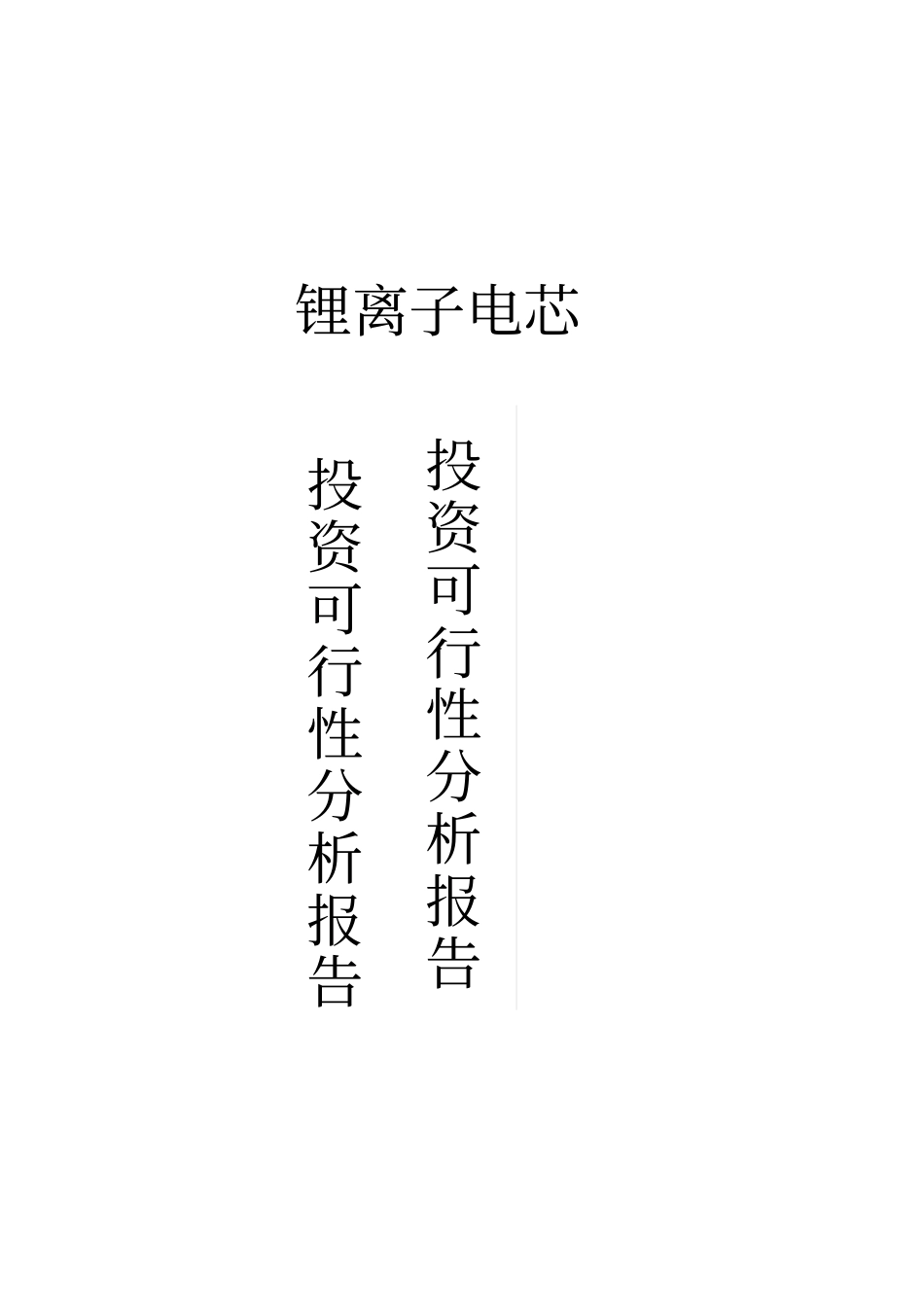 锂离子电池项目投资可行性报告精选版_第1页