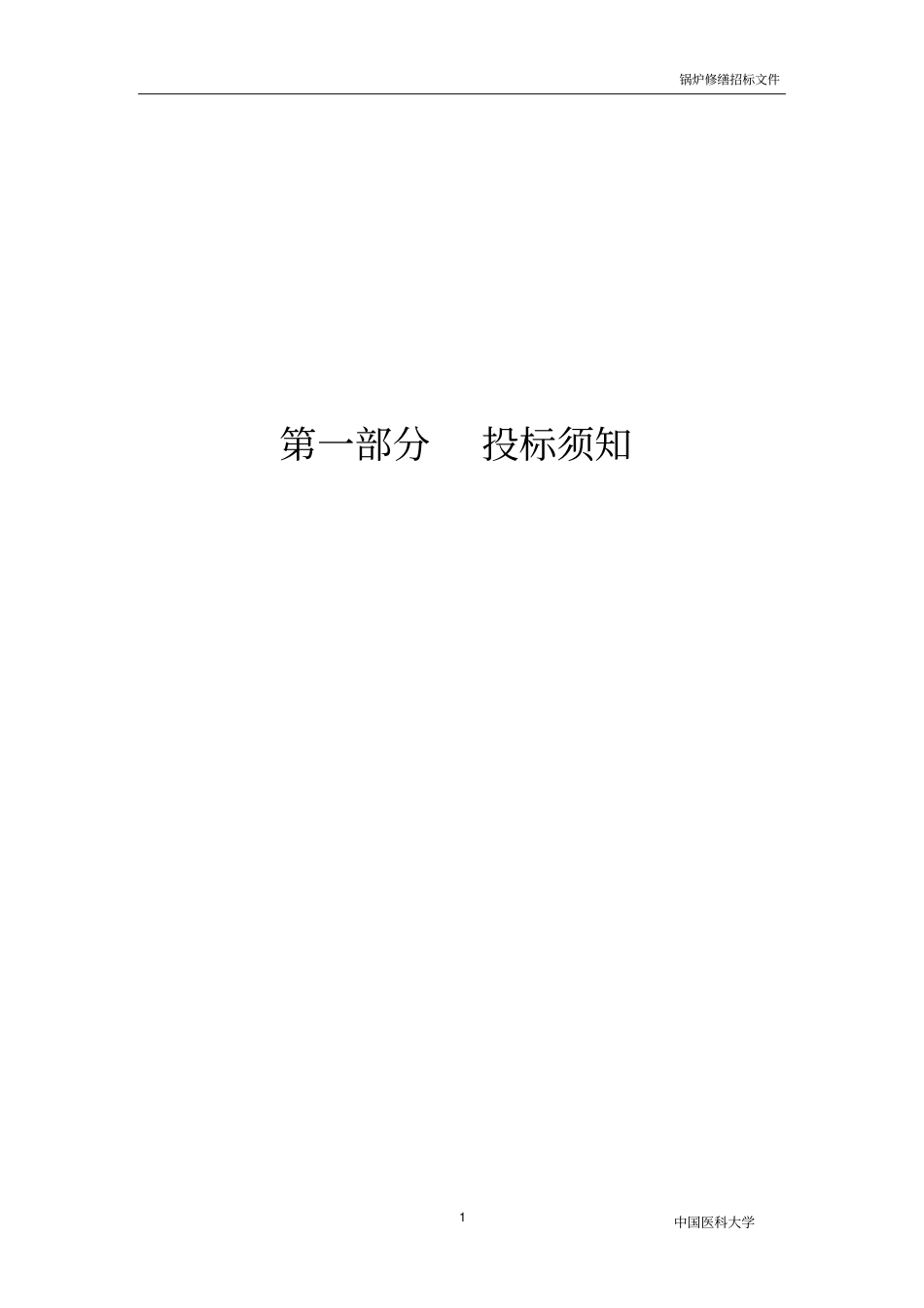 锅炉修缮招标文件热水_第1页