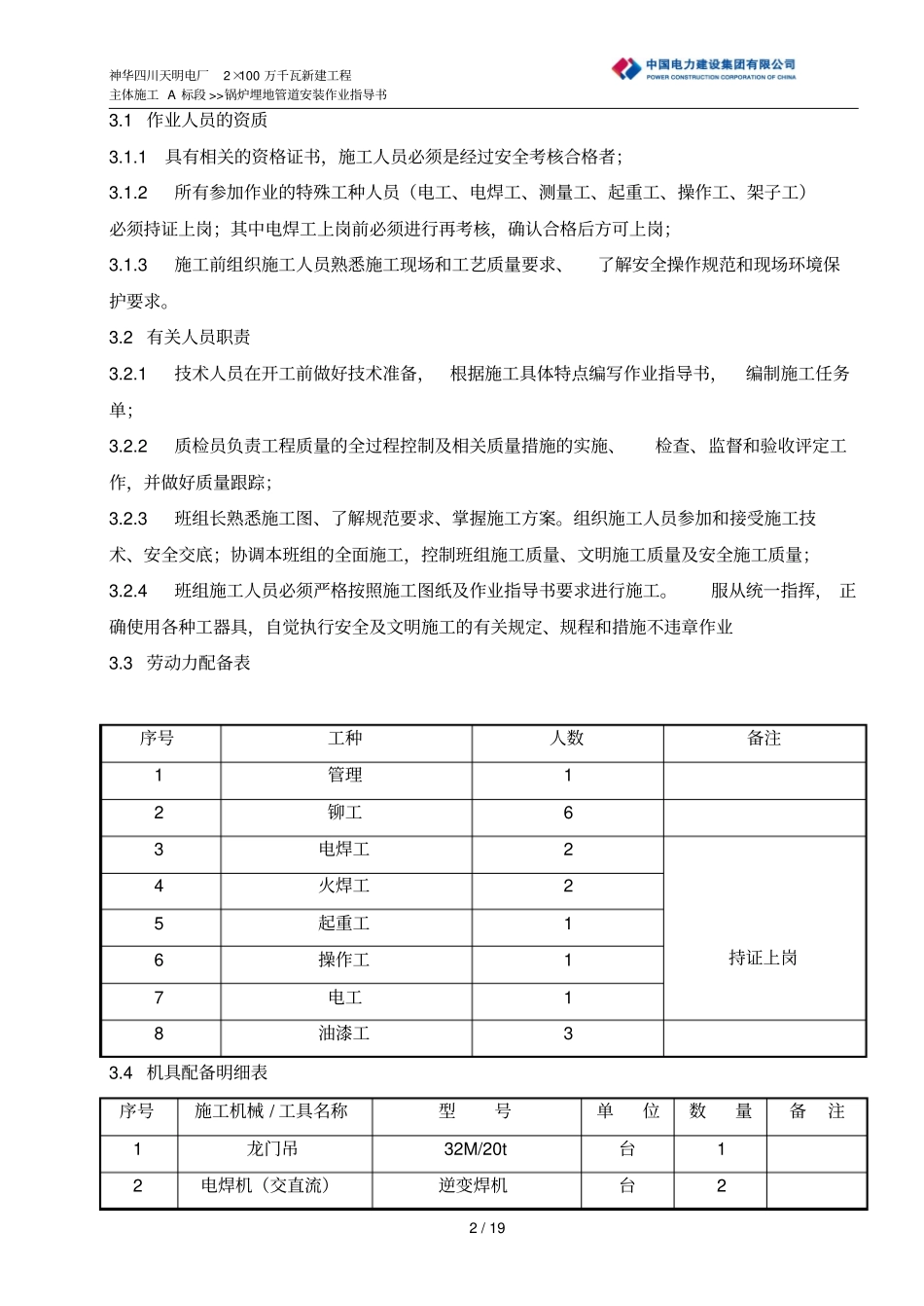 锅炉埋地管按照作业指导书汇总_第2页