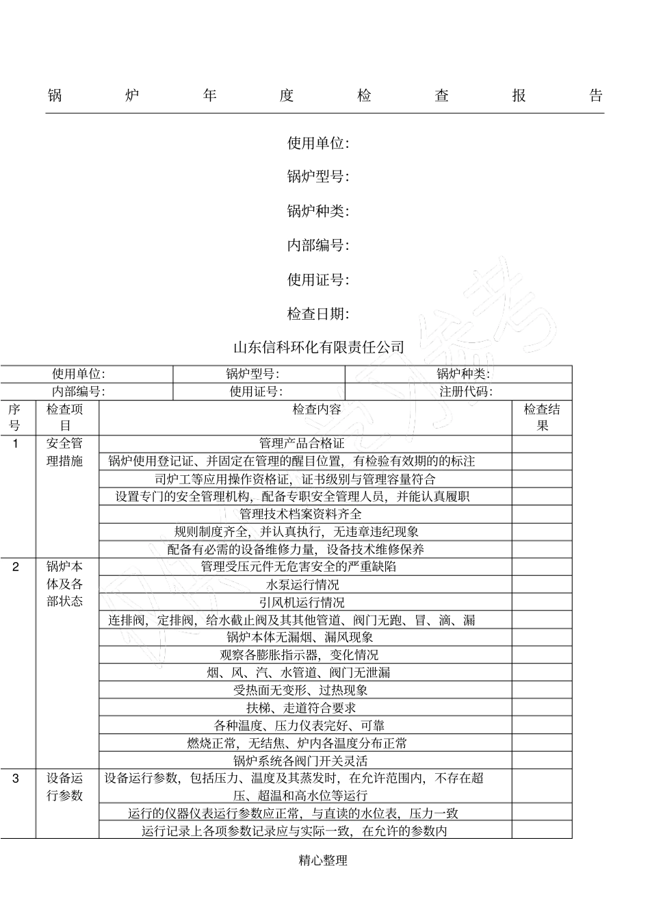 锅炉年检查报告_第1页