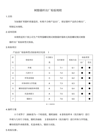 锚杆出厂检验规程