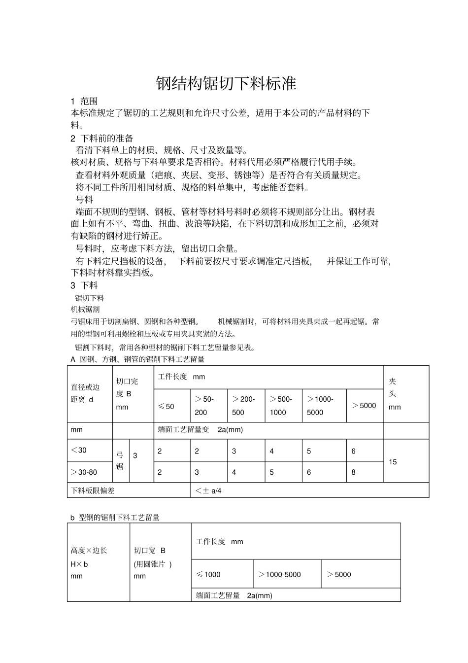 锯切下料检验标准_第1页