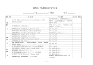 镇海区小学先进教研组评比考核表