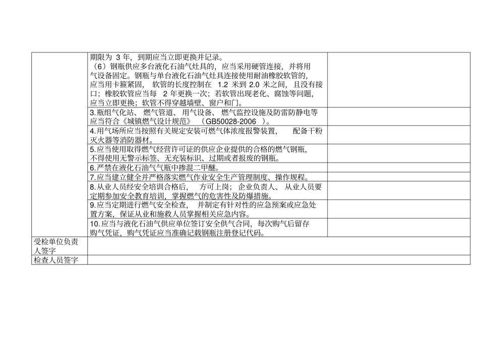 长春中高考考点及考点周边燃气使用安全检查表_第2页