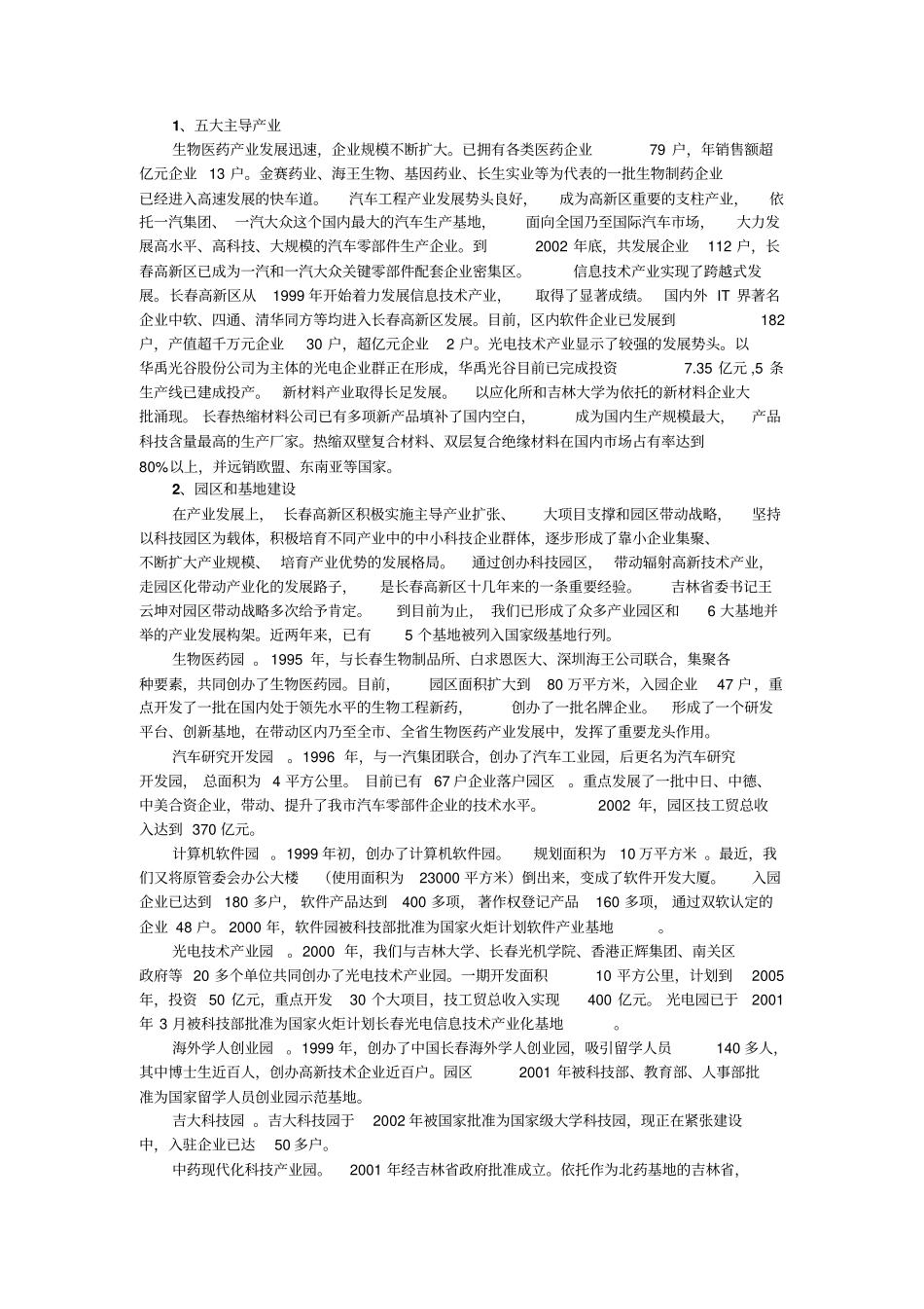 长春高新区建设与发展的基本情况_第2页