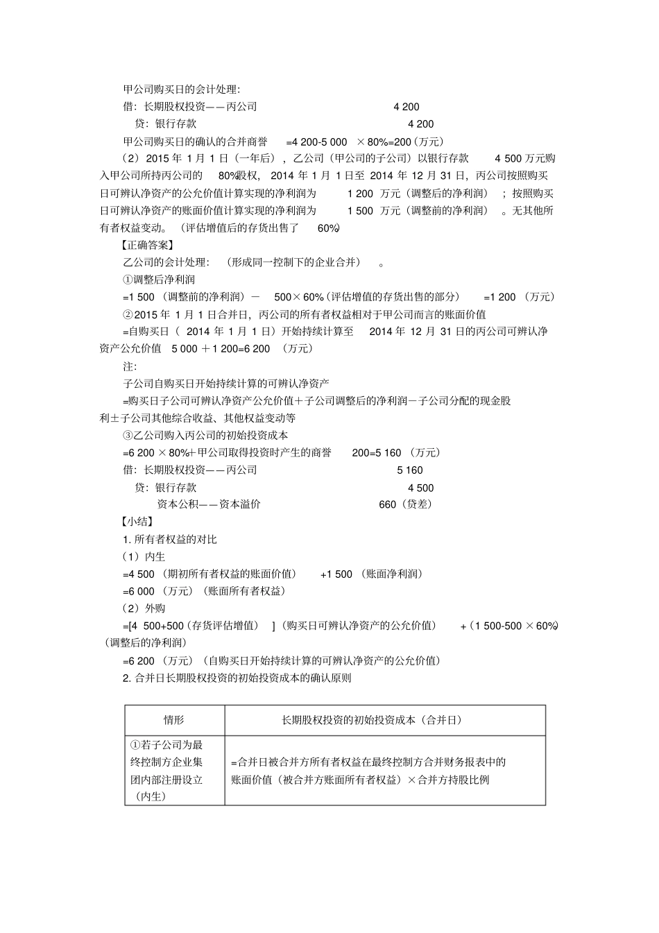 长期股权投资的范围和初始计量讲解_第3页