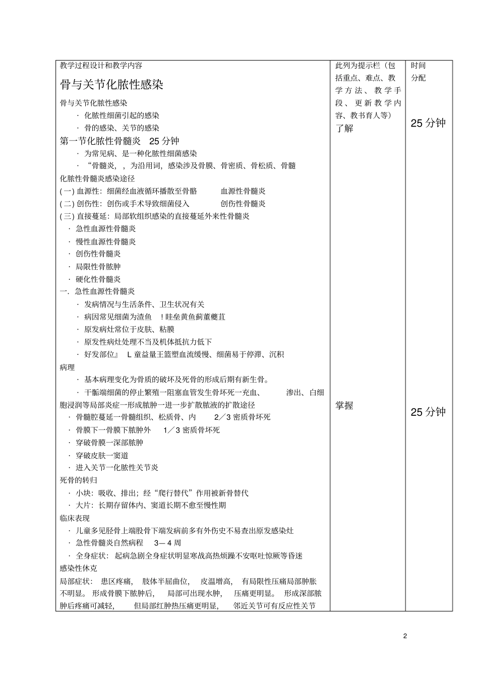 长沙医学院教师教学案骨与关节感染_第2页