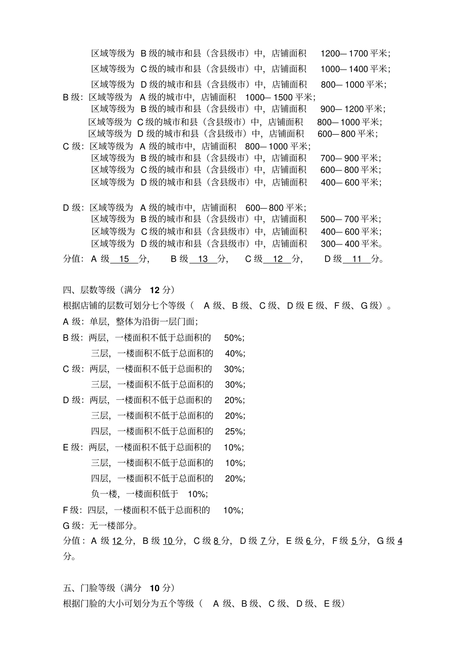 门店等级标准_第2页