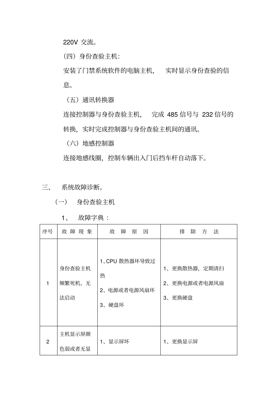 门禁系统故障处理手册_第3页