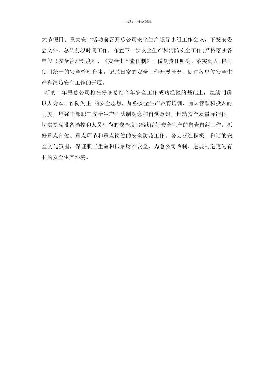 最新2024年总公司安全生产年终工作总结_第3页