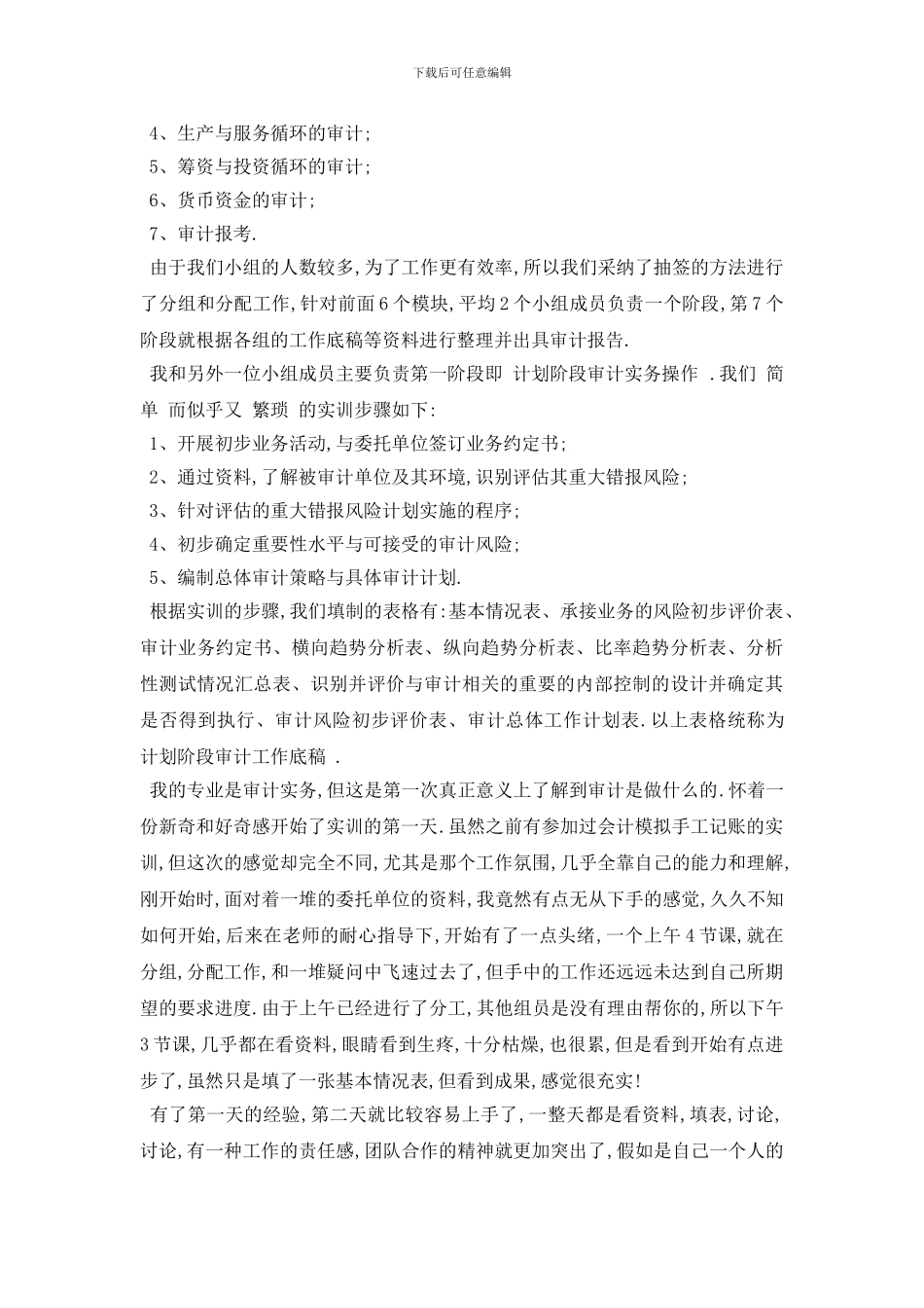 最新关于审计专业2024年度实习报告范文总结_第2页
