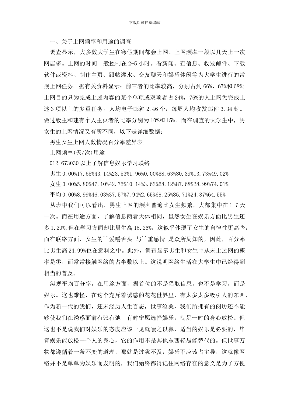 最新大学生社会生活调研报告_第3页