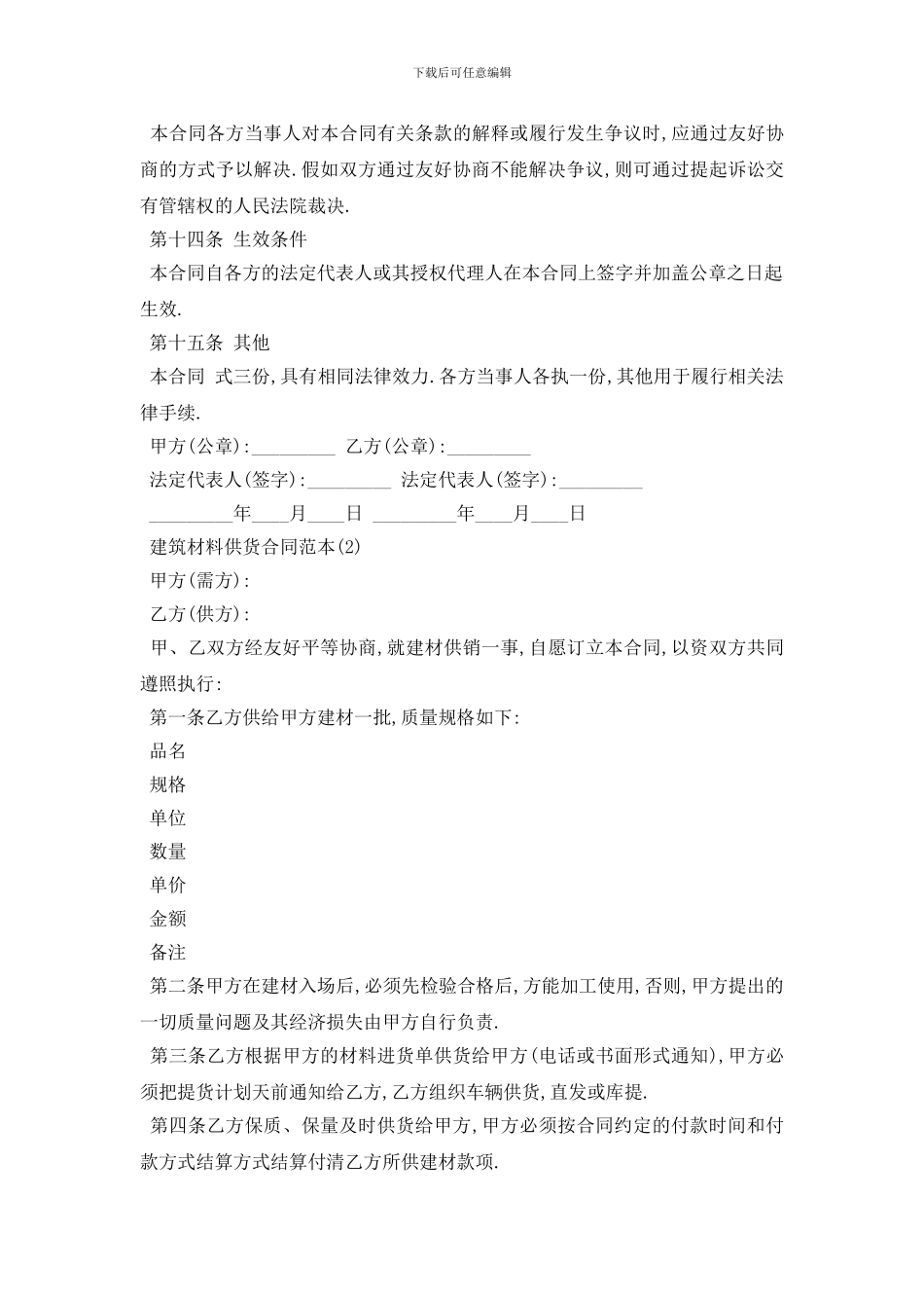 最新建筑材料供货合同范本5篇_第3页