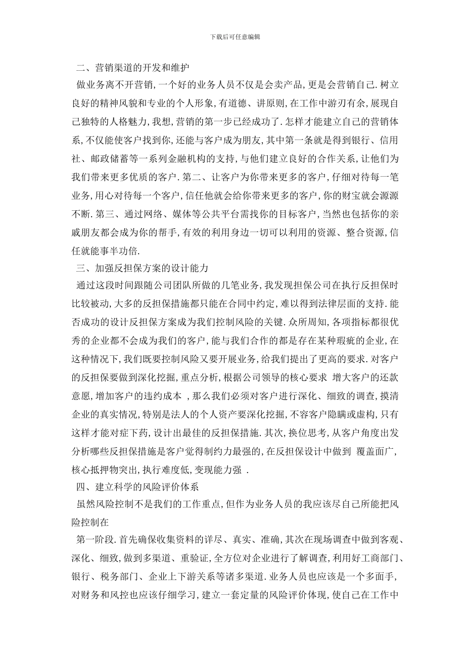 最新担保公司个人工作计划范例_第3页