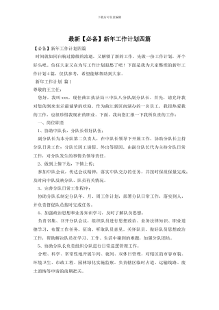 最新新年工作计划四篇