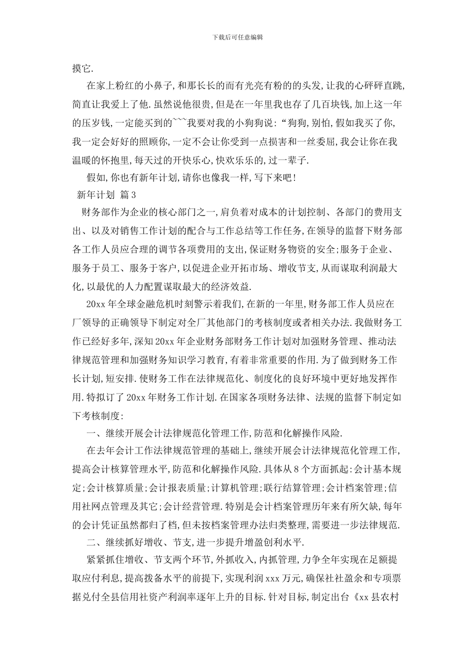 最新新年计划模板汇总五篇_第2页