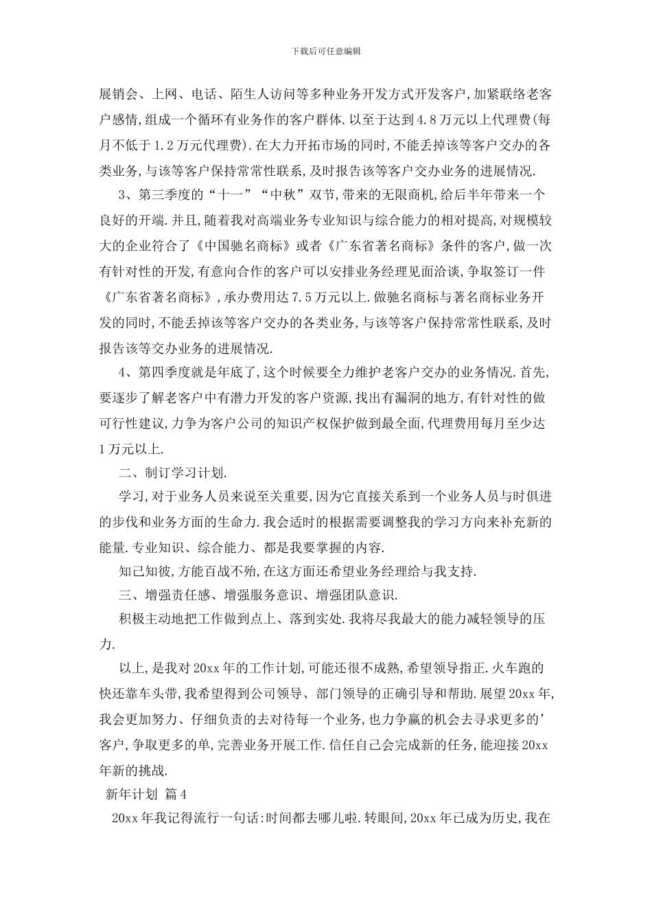 最新新年计划范文集锦5篇_第3页