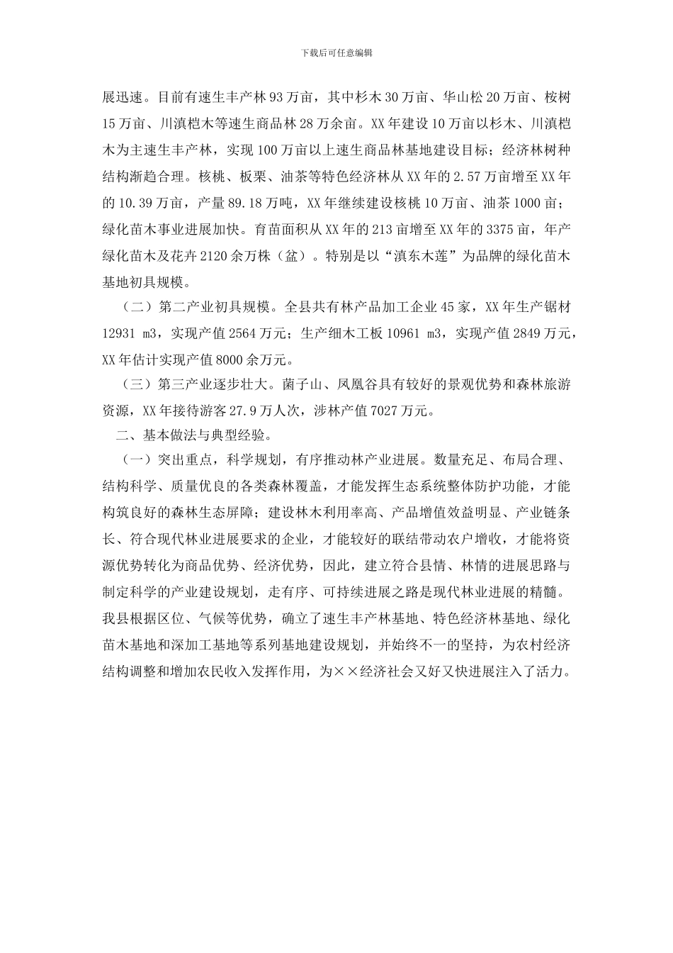 最新林业局关于县级林业产业发展调研报告_第2页