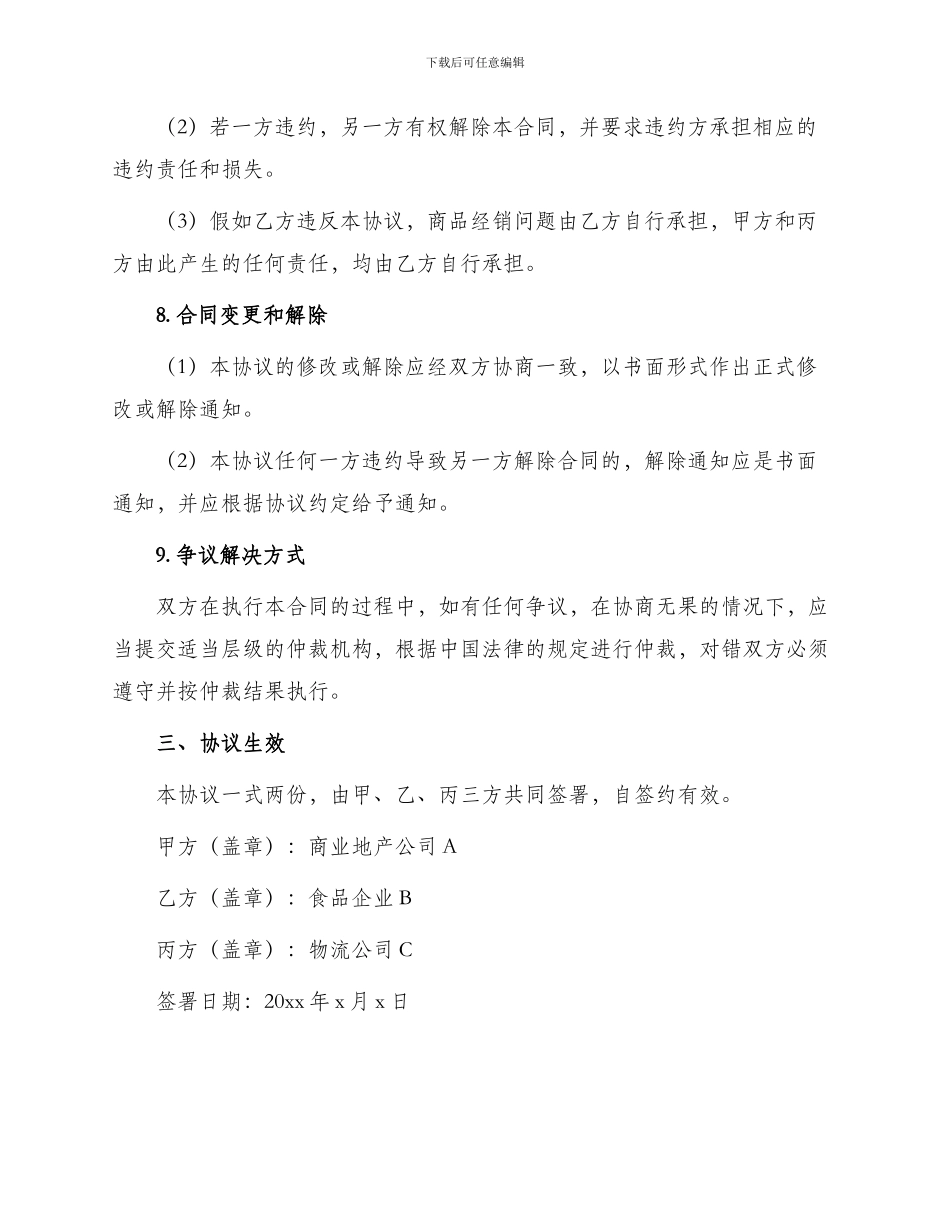 最新档口经营合作协议书_第3页