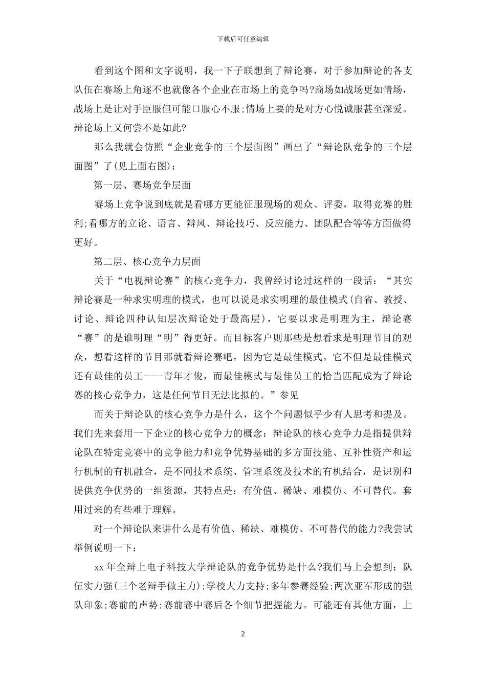 最新辩论队的竞争三个层次分析_第2页