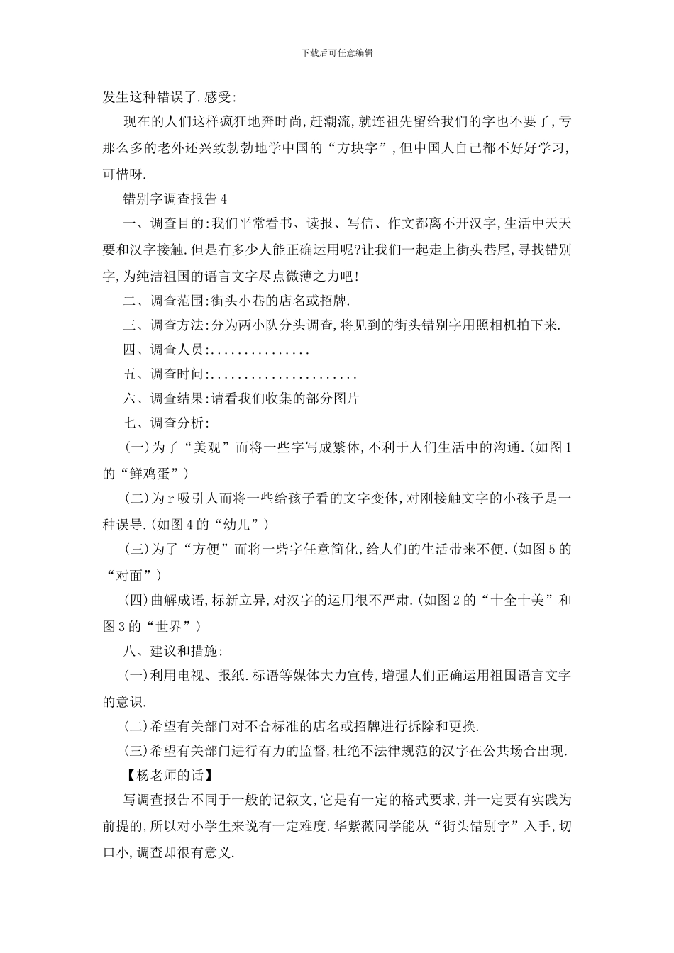 最新错别字调查报告精选篇2024_第3页