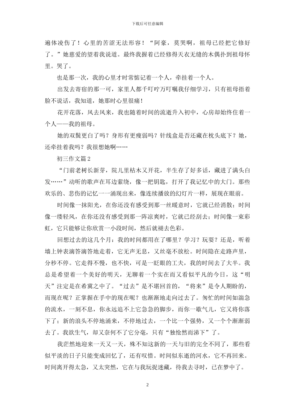 有关初三作文十篇_第2页