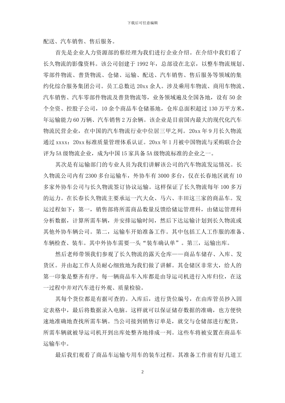 有关参观实习报告汇编七篇_第2页