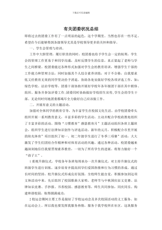 有关团委状况总结