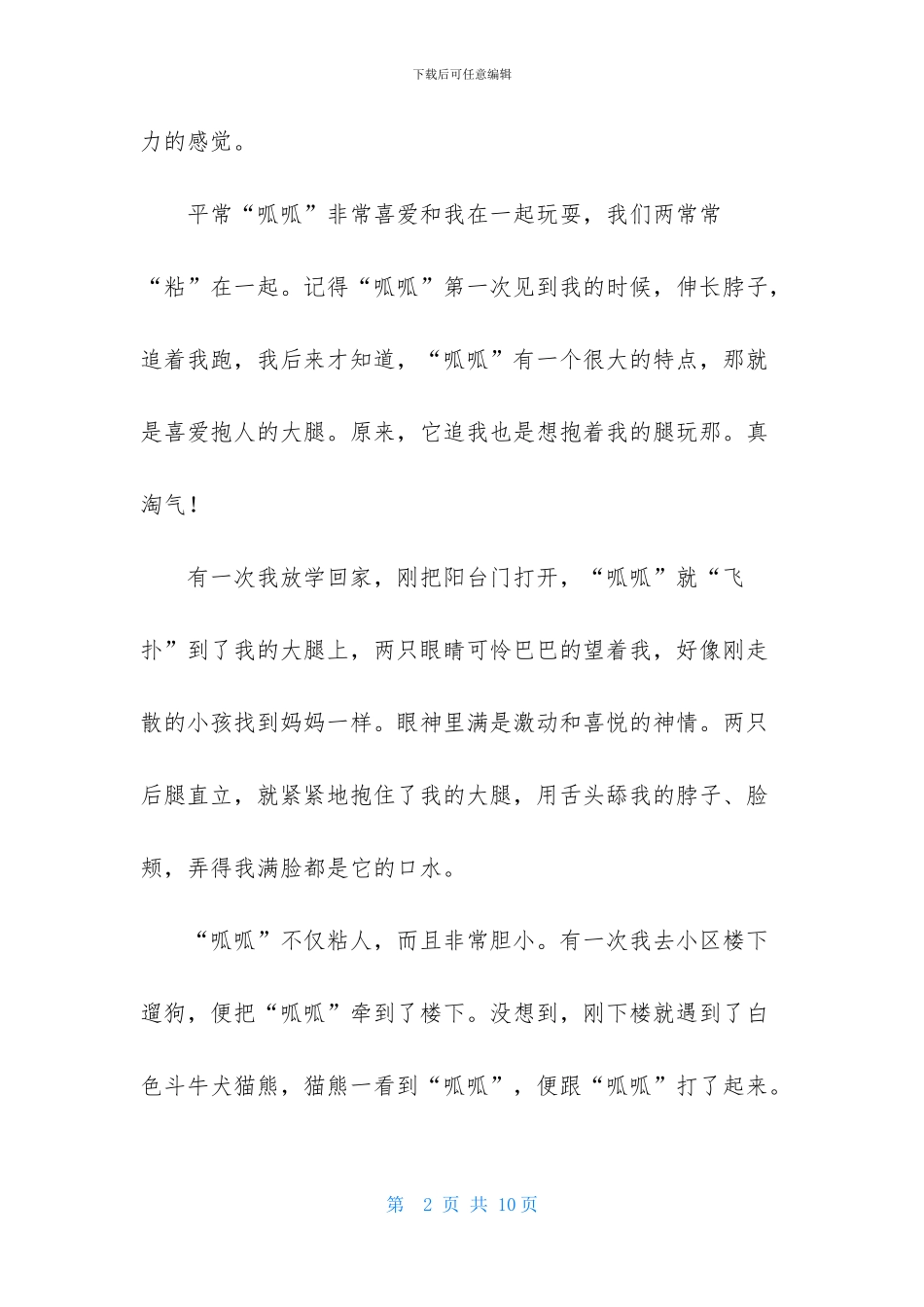 有关泰迪狗作文五篇_第2页