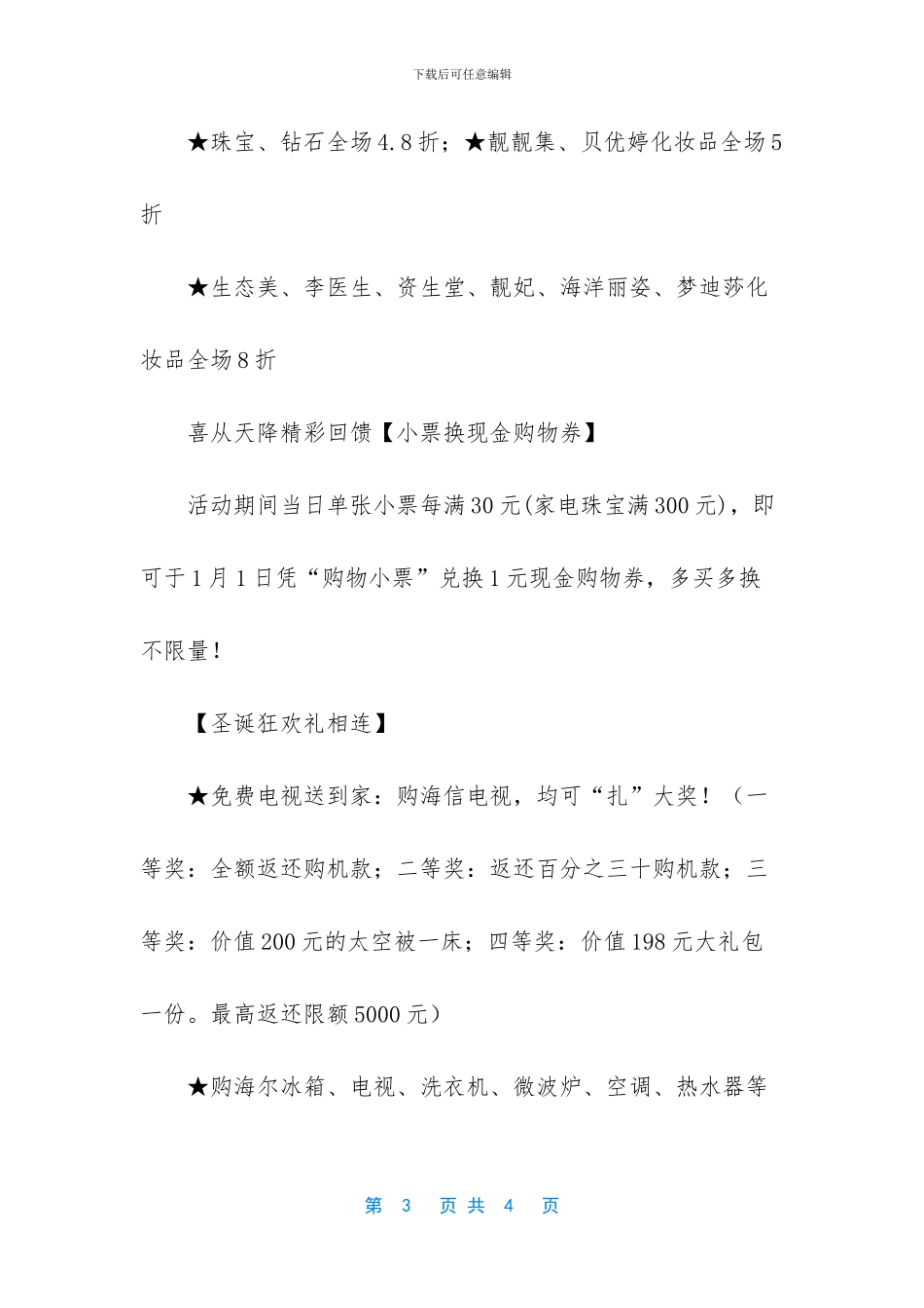 服装饰品圣诞节促销方案_第3页
