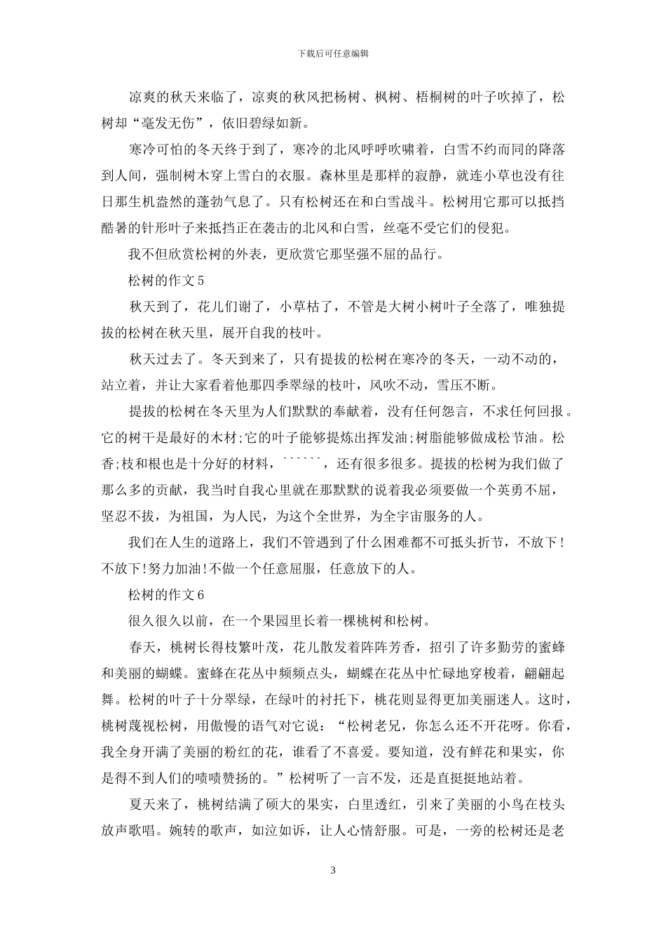 松树的作文汇编15篇_第3页