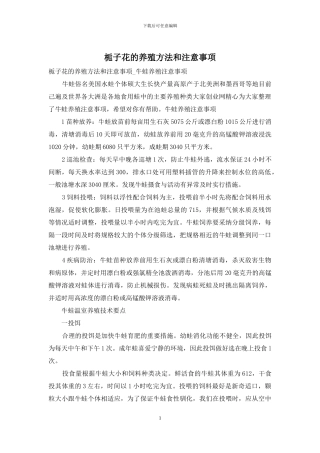 栀子花的养殖方法和注意事项