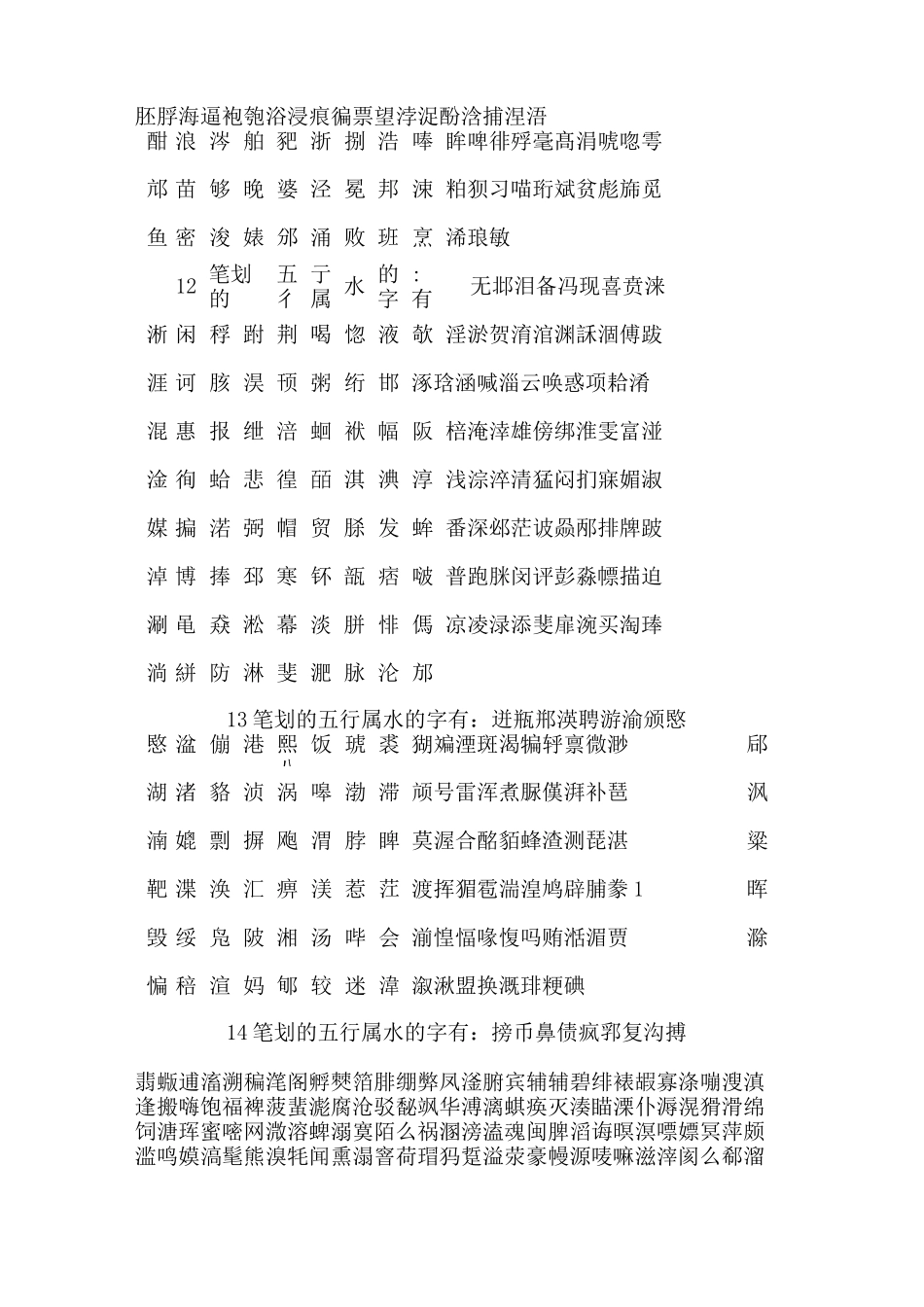 康熙字典笔画_五行属水的字_第3页