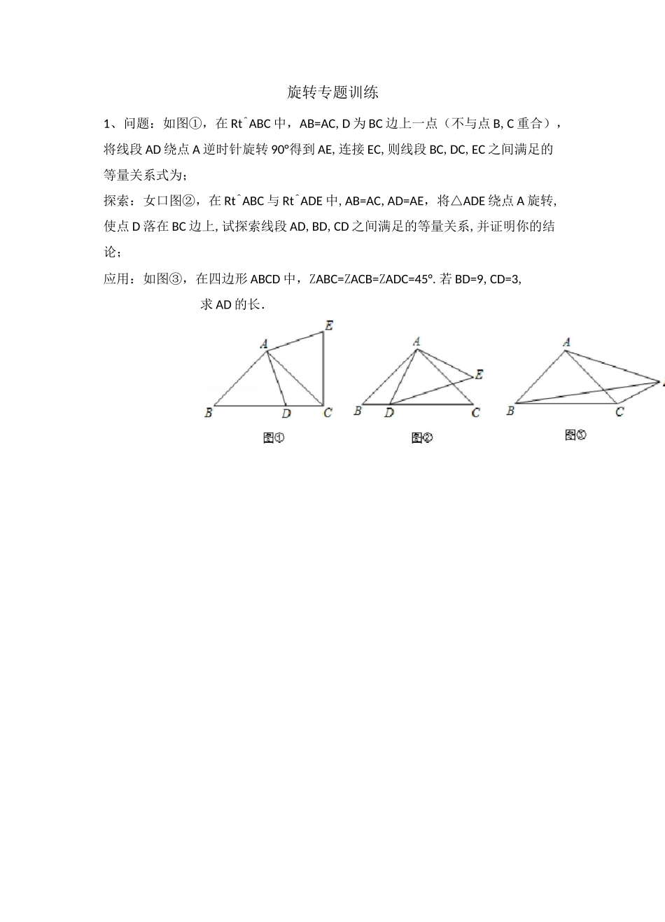 旋转压轴专题训练_第1页