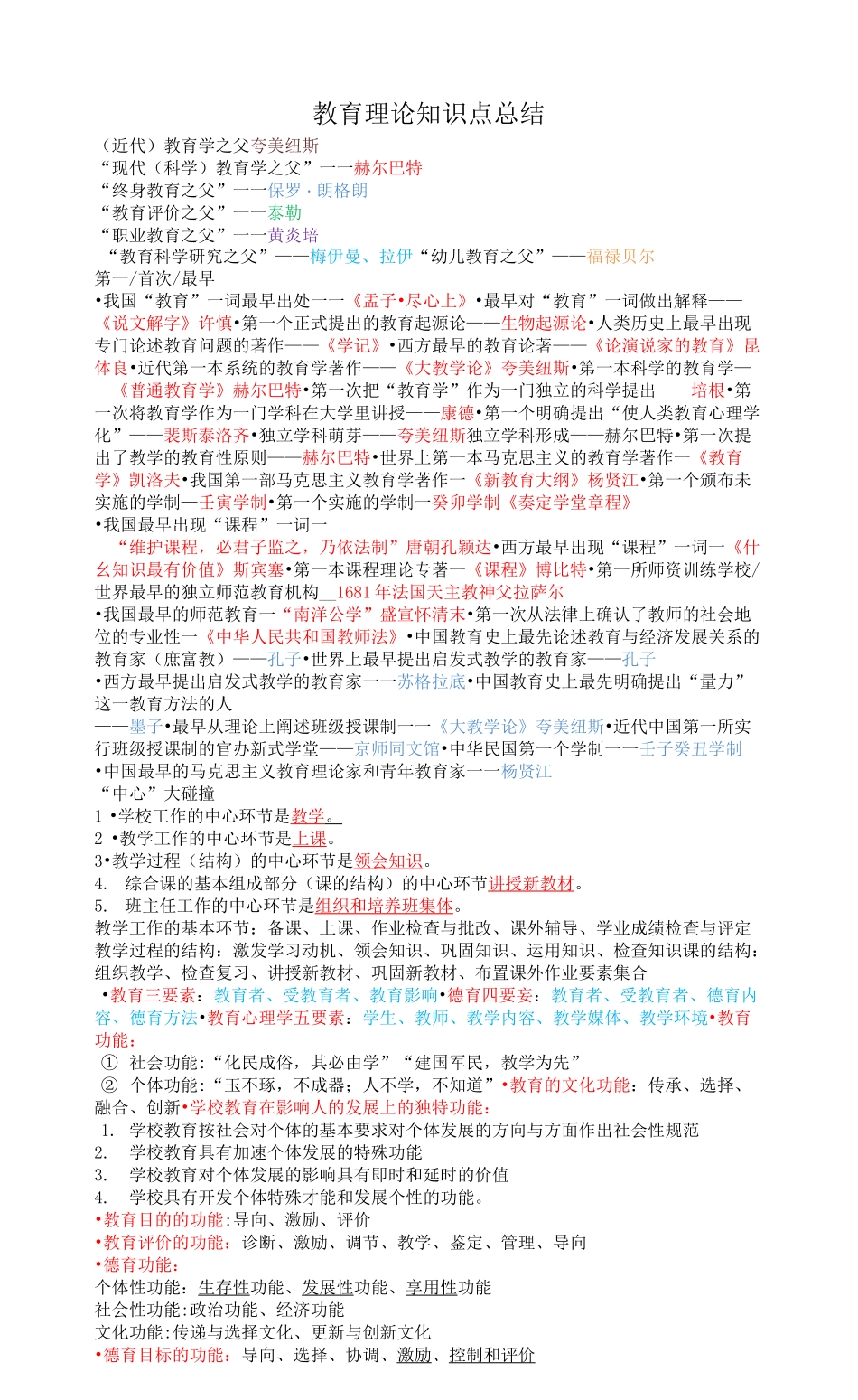 教育理论知识总结_第1页