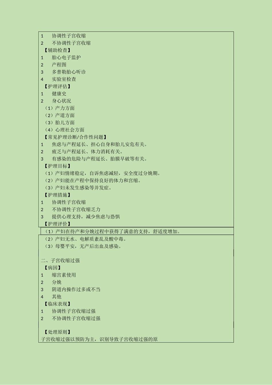 《妇产科护理》教案-第七章 异常分娩妇女的护理_第3页